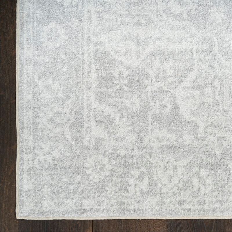 Nourison Home Astra Machine Washable 7' x 9' Polyester Grey Area Rug