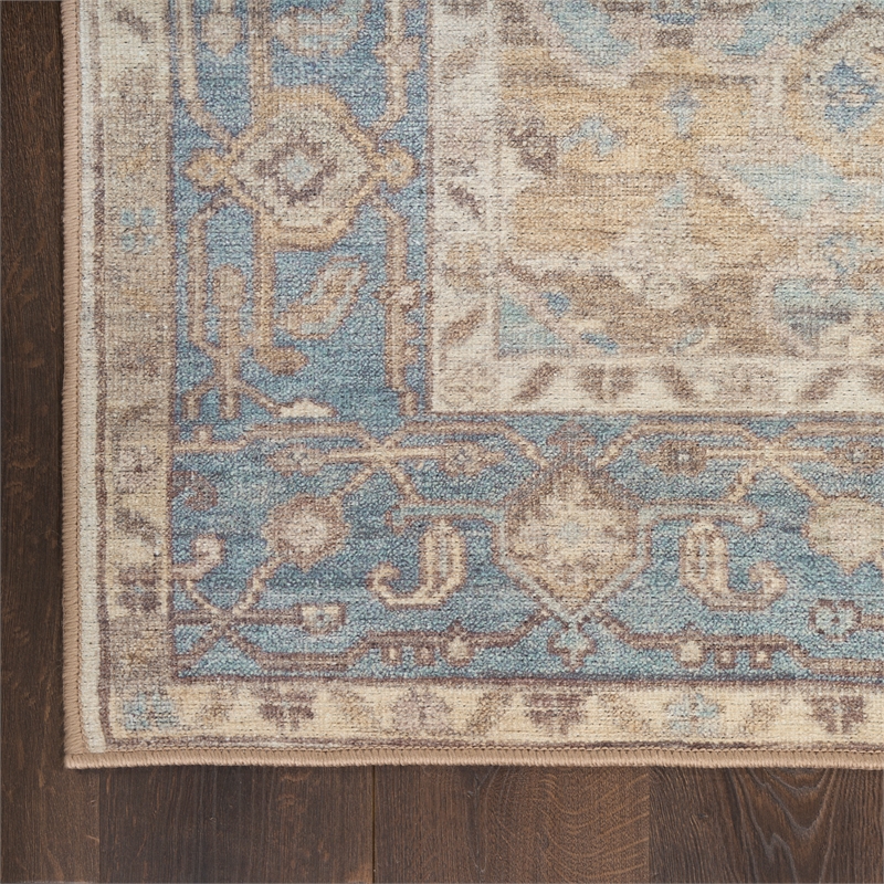 Nourison Home Vintage Washables 8' x 10' Polyester Blue Green Area Rug