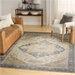 Nourison Home Vintage Washables 8' x 10' Polyester Blue Green Area Rug