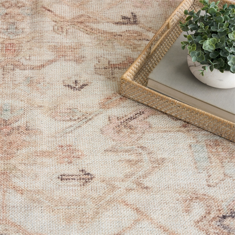 Nourison Home Vintage Washables 8' x 10' Polyester Beige Area Rug
