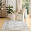 Nourison Home Astra Machine Washable 7' x 9' Polyester Grey Area Rug