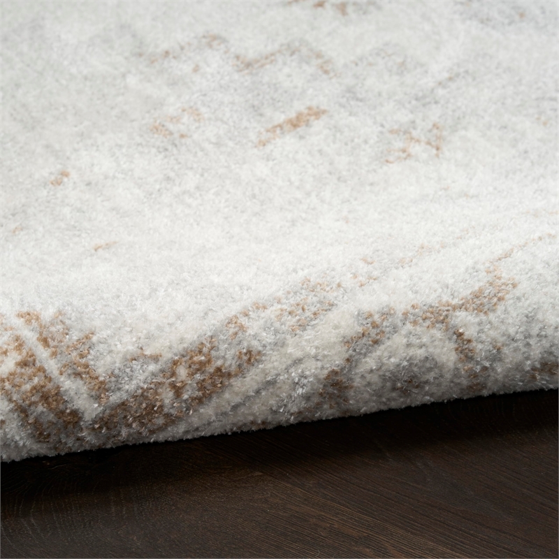 Nourison Home Astra Machine Washable 7' x 9' Polyester Grey Area Rug