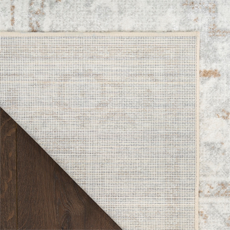Nourison Home Astra Machine Washable 7' x 9' Polyester Grey Area Rug