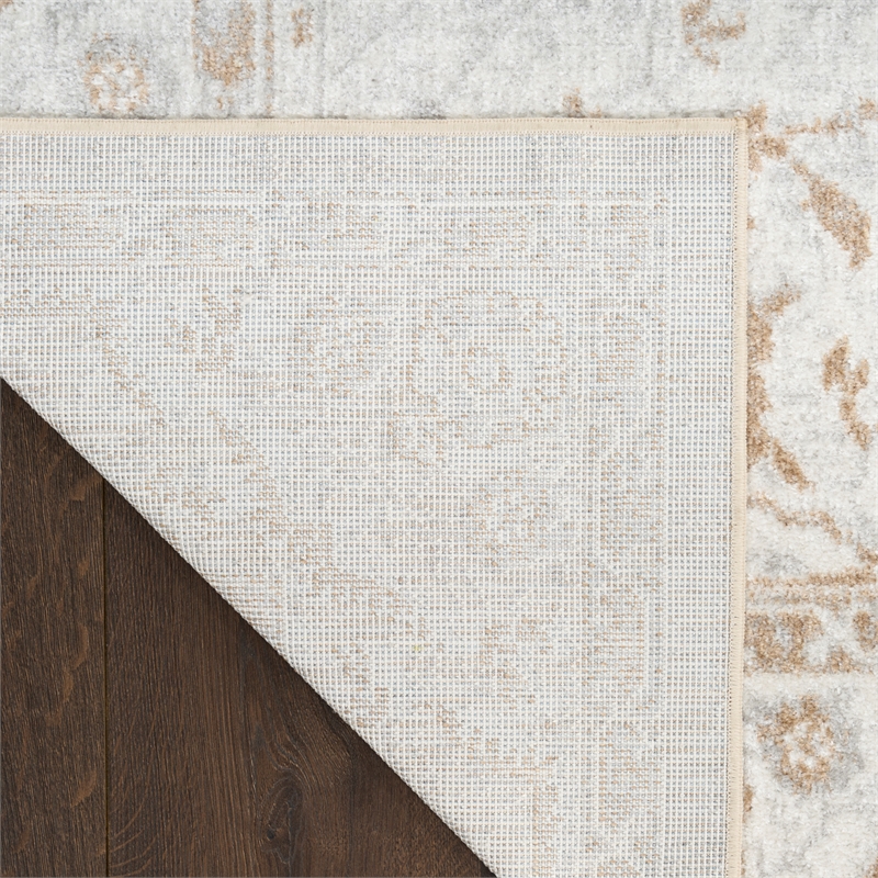 Nourison Home Astra Machine Washable 7' x 9' Polyester Grey Area Rug
