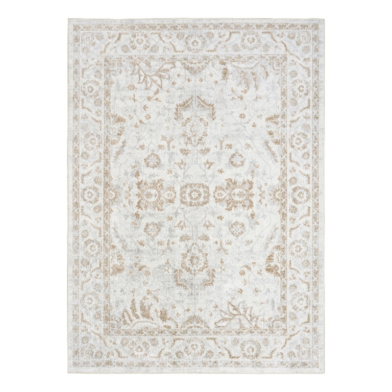 Nourison Home Astra Machine Washable 7' x 9' Polyester Grey Area Rug