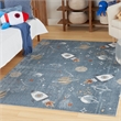 Nourison Home Astra Machine Washable 7' x 9' Polyester Blue Multicolor Area Rug