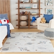 Nourison Home Astra Machine Washable 7' x 9' Polyester Ivory Multicolor Area Rug