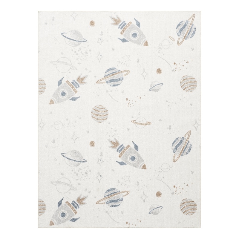 Nourison Home Astra Machine Washable 7' x 9' Polyester Ivory Multicolor Area Rug
