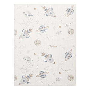 Nourison Home Astra Machine Washable 7' x 9' Polyester Ivory Multicolor Area Rug