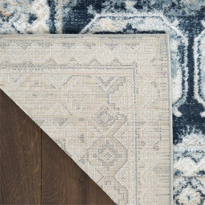 Nourison Home Dekor 2' x 4' Polyester Grey Navy Area Rug