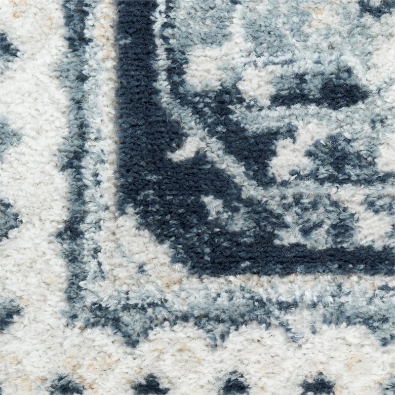 Nourison Home Dekor 2' x 4' Polyester Grey Navy Area Rug