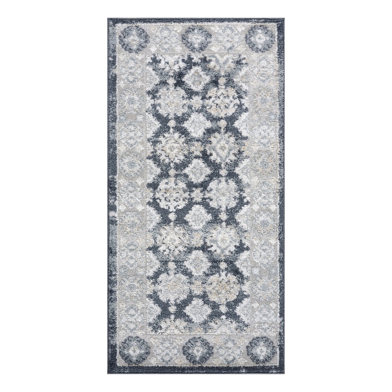 Nourison Home Dekor 2' x 4' Polyester Grey Navy Area Rug