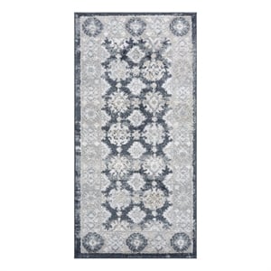 Nourison Home Dekor 2' x 4' Polyester Grey Navy Area Rug