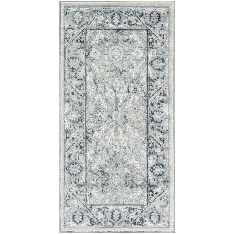 Nourison Home Dekor 2' x 4' Polyester Grey Navy Area Rug