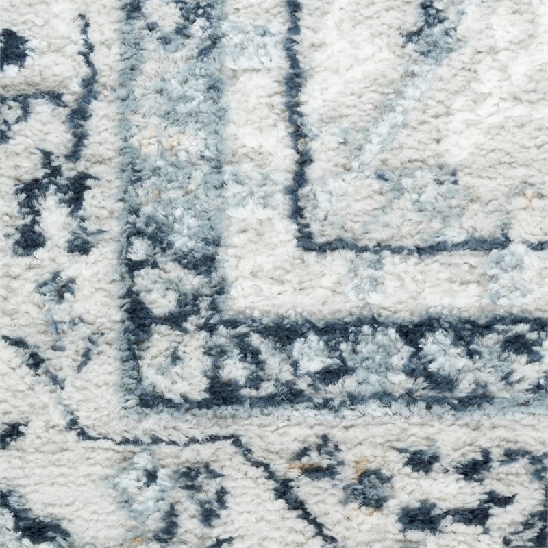 Nourison Home Dekor 2' x 4' Polyester Grey Navy Area Rug