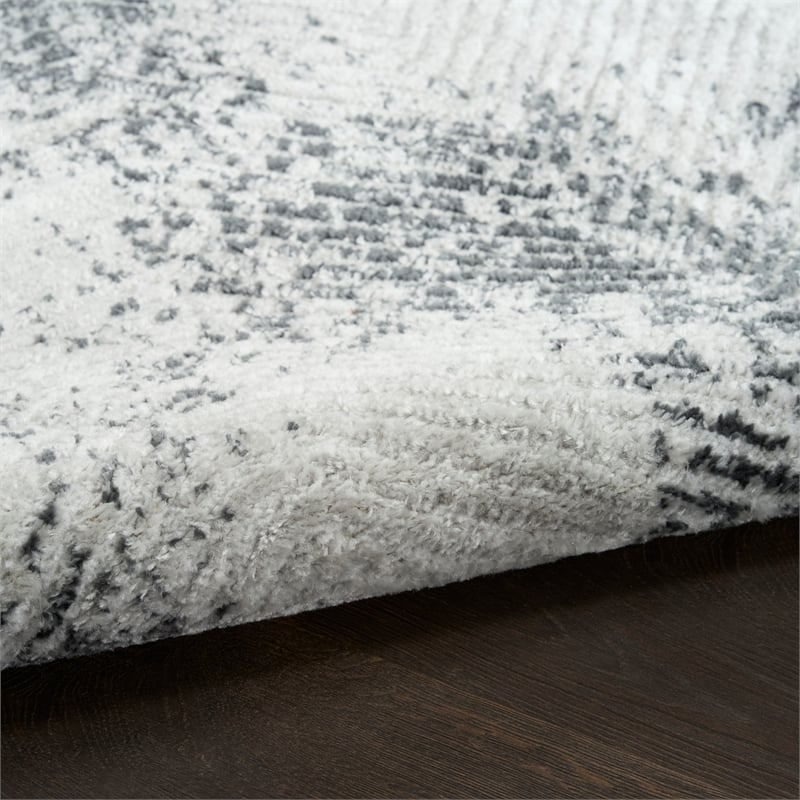 Nourison Home Dekor 2' x 4' Polyester Gray Charcoal Area Rug