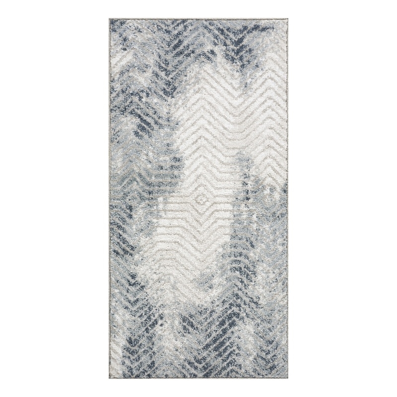 Nourison Home Dekor 2' x 4' Polyester Grey Navy Area Rug