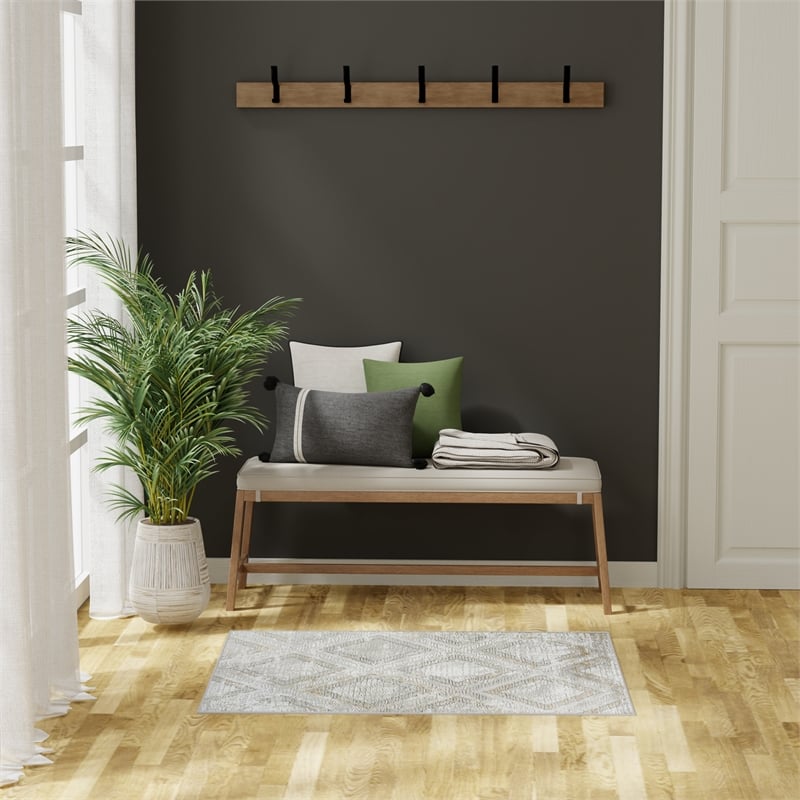 Nourison Home Dekor 2' x 4' Polyester Grey Area Rug