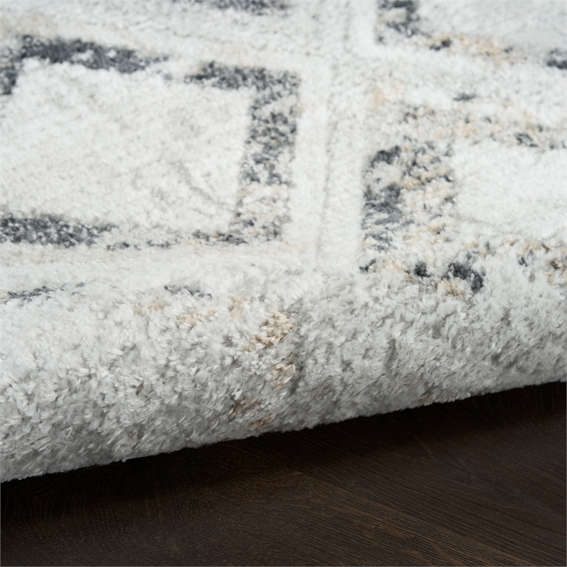 Nourison Home Dekor 2' x 4' Polyester Grey Charcoal Area Rug