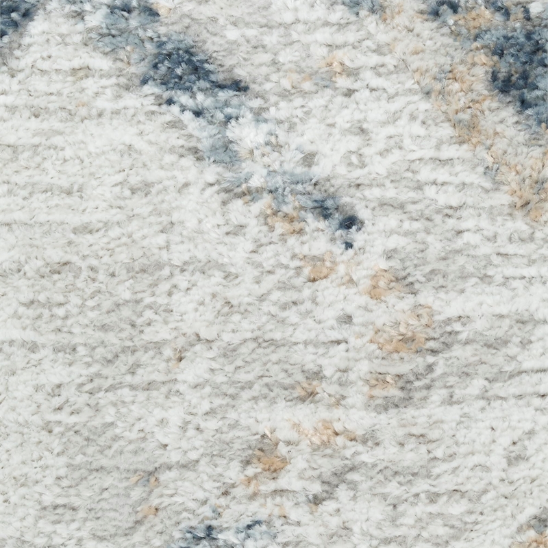 Nourison Home Dekor 2' x 4' Polyester Grey Navy Area Rug