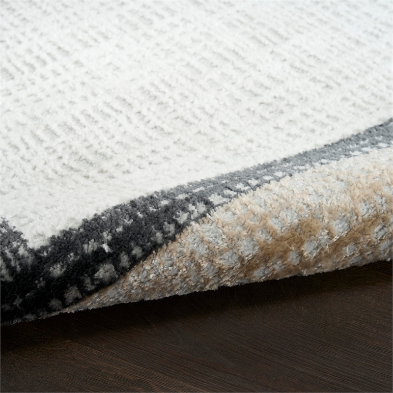 Nourison Home Dekor 2' x 4' Polyester Grey Charcoal Area Rug