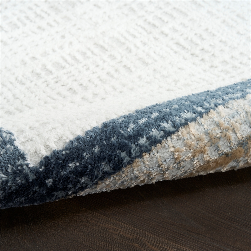 Nourison Home Dekor 2' x 4' Polyester Grey Navy Area Rug