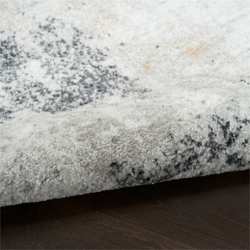 Nourison Home Dekor 2' x 4' Polyester Grey Charcoal Area Rug