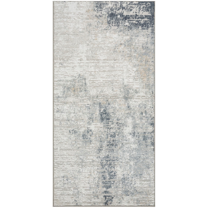 Nourison Home Dekor 2' x 4' Polyester Grey Navy Area Rug
