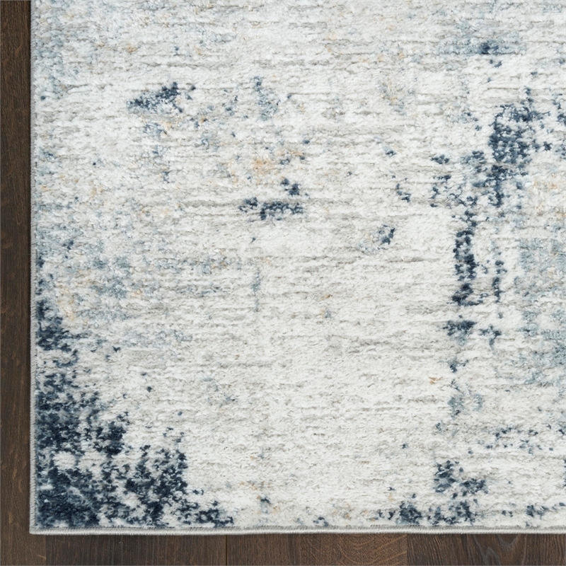 Nourison Home Dekor 2' x 4' Polyester Grey Navy Area Rug