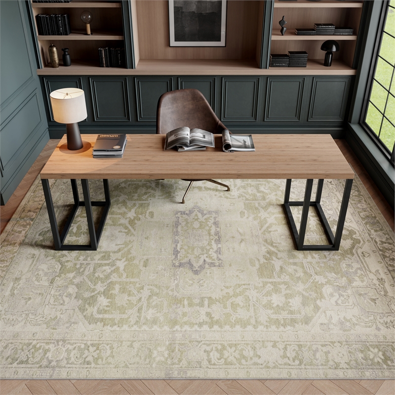 Nourison Home Vintage Washables 8' x 10' Polyester Green Area Rug