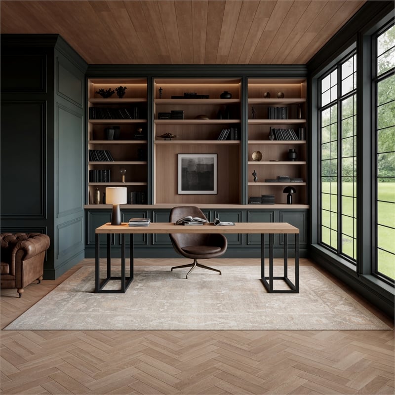 Nourison Home Vintage Washables 8' x 10' Polyester Grey Area Rug