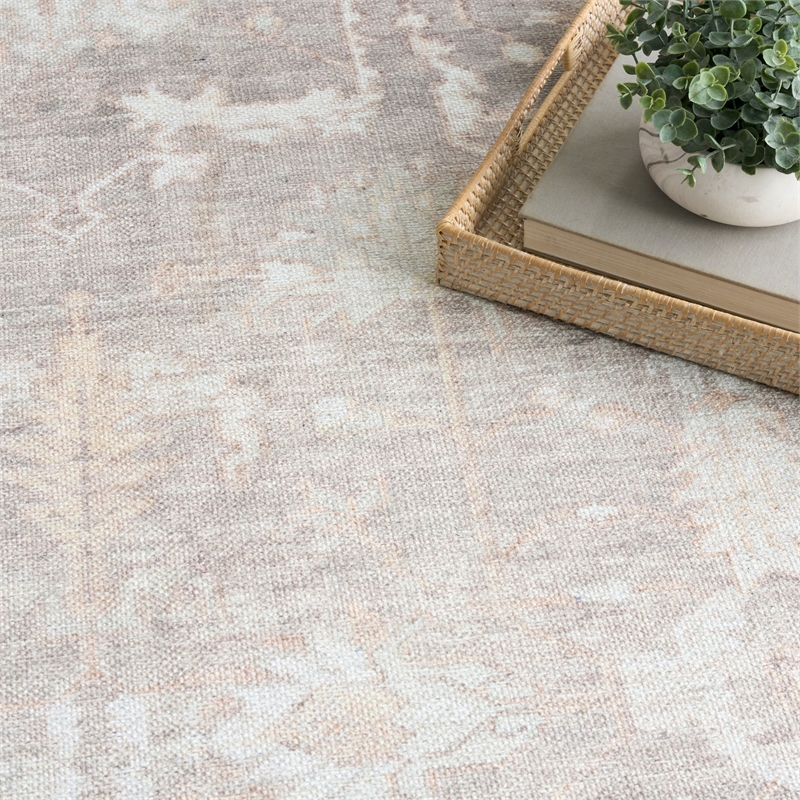 Nourison Home Vintage Washables 8' x 10' Polyester Grey Area Rug