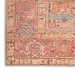 Nourison Home Vintage Washables 8' x 10' Polyester Coral Multicolor Area Rug