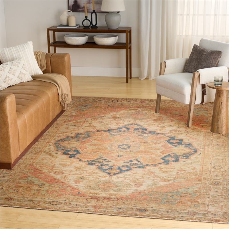 Nourison Home Vintage Washables 8' x 10' Polyester Multicolor Area Rug