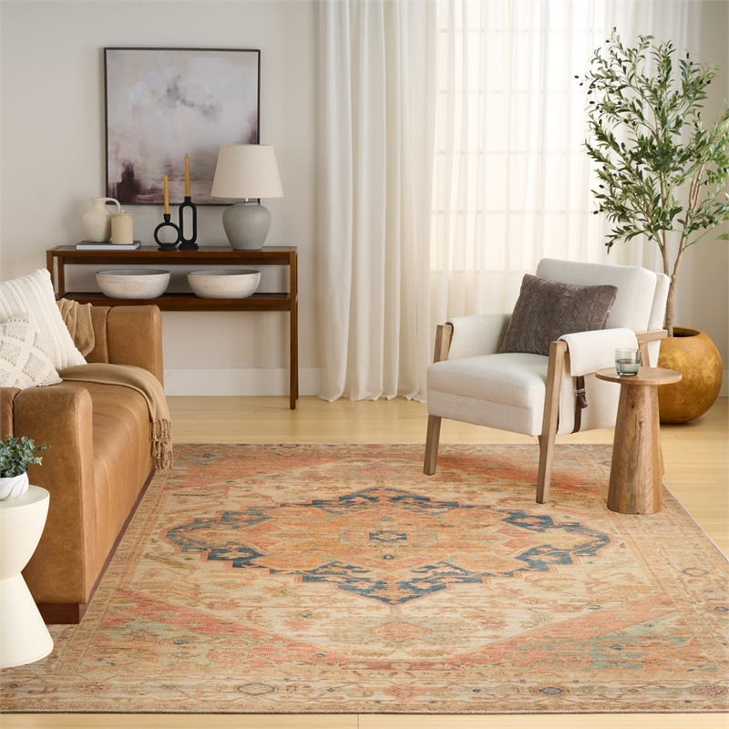 Nourison Home Vintage Washables 8' x 10' Polyester Multicolor Area Rug
