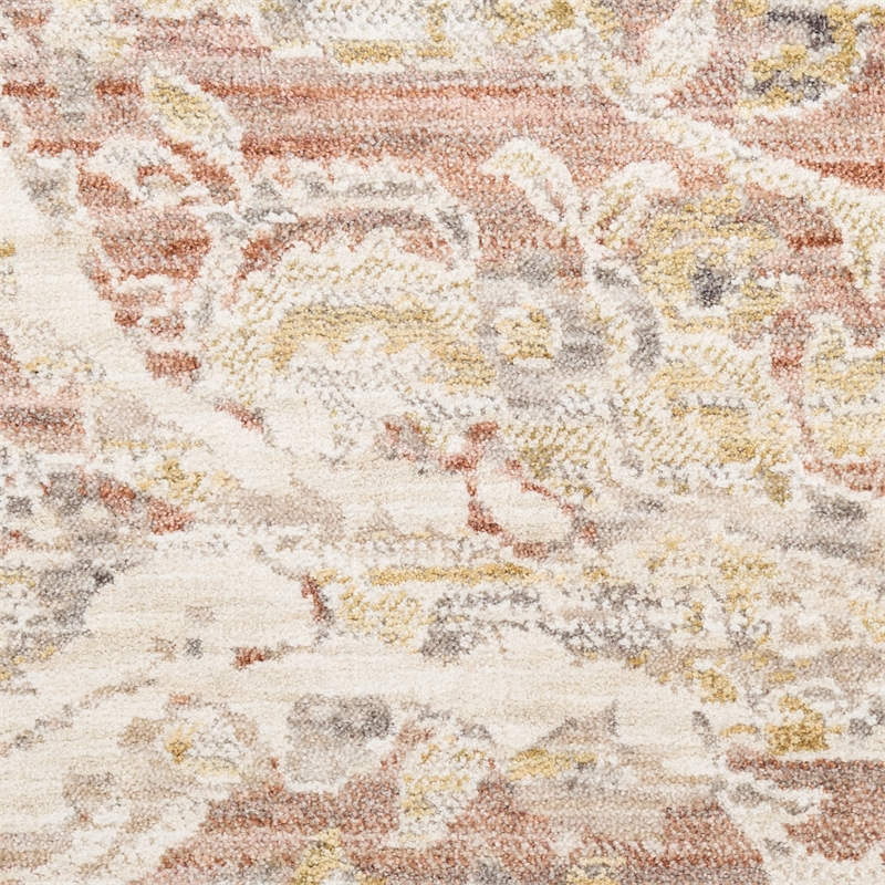 Nourison Home Heirloom Blend 10' Runner Polyester Brick Area Rug