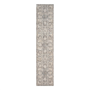 Nourison Home Heirloom Blend 10' Runner Polyester Charcoal Multicolor Area Rug