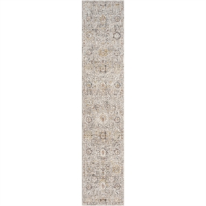 Nourison Home Heirloom Blend 10' Runner Polyester Gray Area Rug