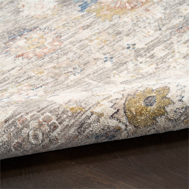 Nourison Home Heirloom Blend 10' Runner Polyester Gray Area Rug