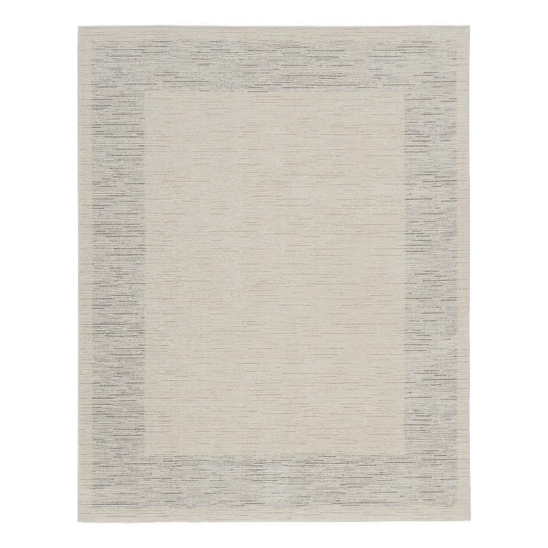Nourison Home Santa Cruz 9' x 12' Polyester Ivory Grey Area Rug