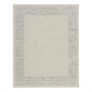 Nourison Home Santa Cruz 9' x 12' Polyester Ivory Grey Area Rug