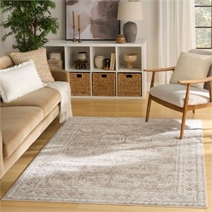 Nourison Home Dekor 4' x 6' Polyester Ivory Taupe Area Rug
