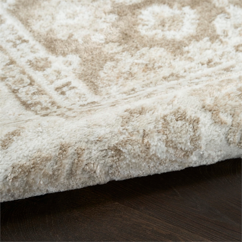 Nourison Home Dekor 4' x 6' Polyester Ivory Taupe Area Rug