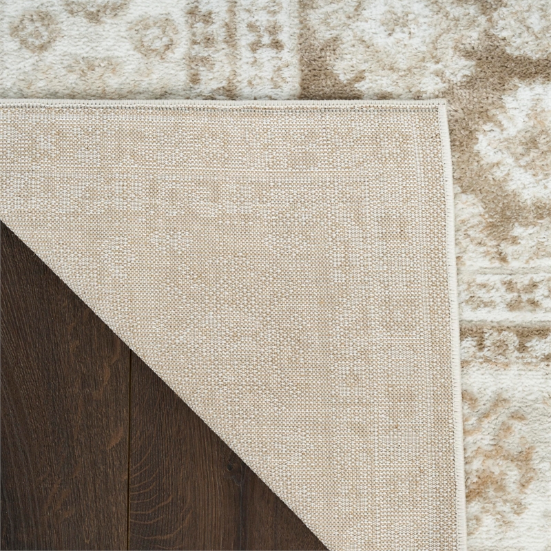 Nourison Home Dekor 4' x 6' Polyester Ivory Taupe Area Rug