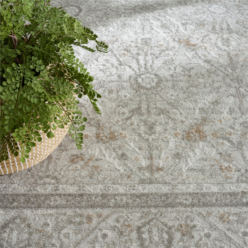 Nourison Home Dekor 4' x 6' Polyester Grey Area Rug