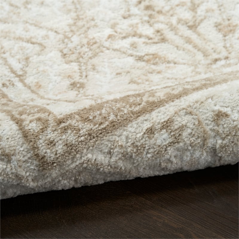 Nourison Home Dekor 2' x 4' Polyester Ivory Taupe Area Rug