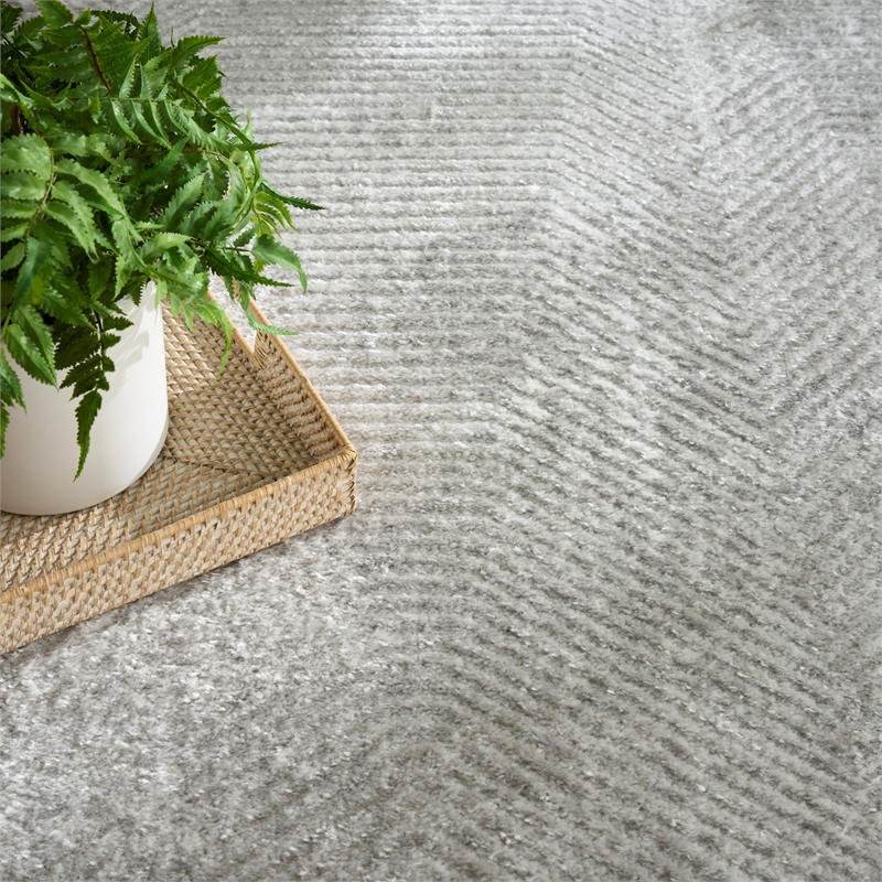 Nourison Home Dekor 4' x 6' Polyester Grey Area Rug