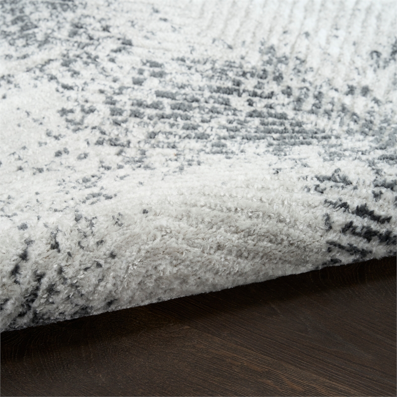 Nourison Home Dekor 4' x 6' Polyester Grey Charcoal Area Rug