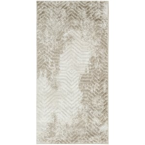 Nourison Home Dekor 2' x 4' Polyester Ivory Taupe Area Rug