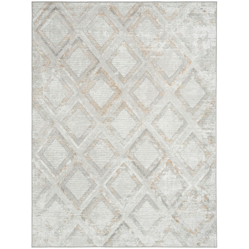 Nourison Home Dekor 4' x 6' Polyester Grey Area Rug